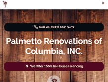 Tablet Screenshot of palmettorenovations.com